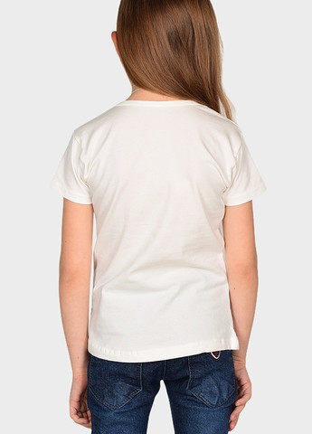 Белая летняя футболка Let's Shop