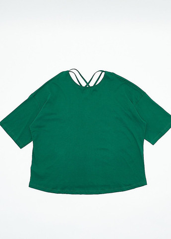 Зеленая футболка,зелений,cool club Trendyol
