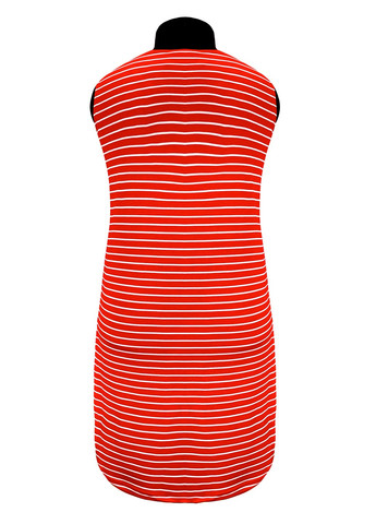 Красное повседневный платье вискоза полоска без рукавов жемчужина Жемчужина стилей в полоску