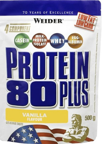 Protein 80 Plus 500 g /16 servings/ Vanilla Weider (256720121)
