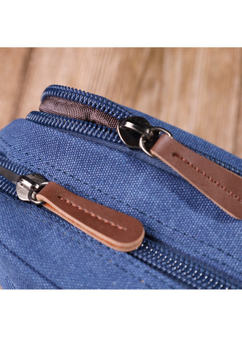 Зручна барсетка для чоловіків на два відділення із якісного текстилю 22234 Синій Vintage (267948767)