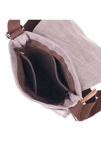 Практична вертикальна чоловіча сумка з текстилю 21266 Сіра Vintage (258286231)