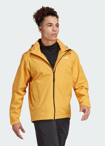 Желтая демисезонная куртка-дождевик terrex multi rain.rdy 2-layer adidas