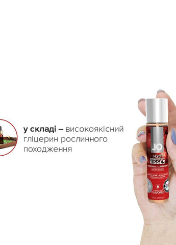 Їстівний лубрикант зі смаком полуниці H2O — Strawberry Kiss, 30 мл. System JO (263937263)