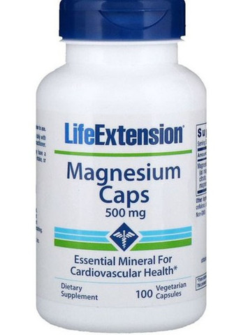 Magnesium Caps 500 mg 100 Veg Caps Life Extension (258498909)