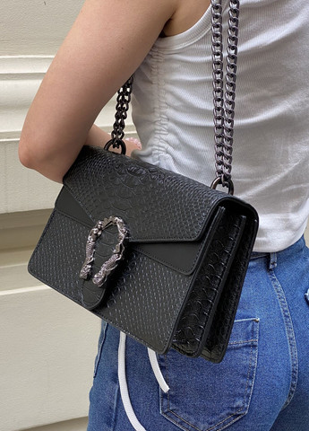 Жіноча сумка крос-боді з підковою чорна No Brand (270829157)