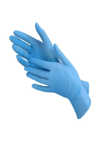 Рукавички нітрилові Vitals Blue оглядові текстуровані без пудри голубі розмір XS 100 шт (3 г.) блакитні Medicom (259569983)