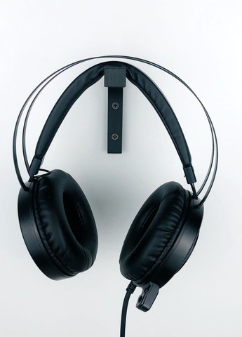 Кронштейн для навушників Тримач для гарнітури Підвіс для навушників Чорний EvenWood (262891643)