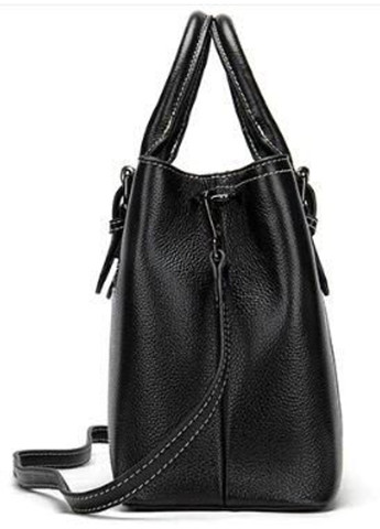 Шкіряна жіноча сумка 14861 Чорний Vintage (262891773)