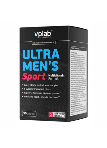 Комплекс Вітамінів для Чоловіків Ultra Men's Sport Multivitamin - 90 таб VPLab Nutrition (278006988)