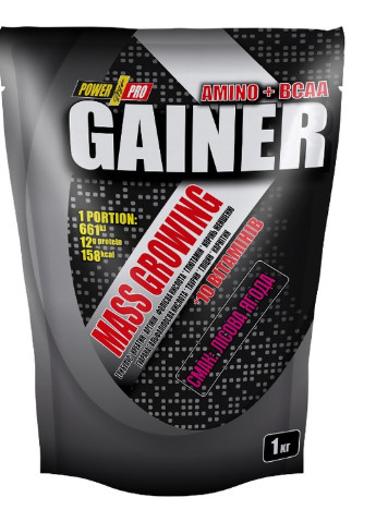 Gainer 1000 g /25 servings/ Лесная ягода Power Pro (256776833)