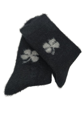 Носки теплые женские с мехом норки Flower No Brand (263346185)