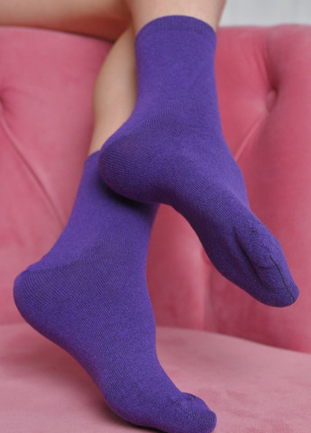 Носки женские демисезонные фиолетового цвета Let's Shop (273901360)