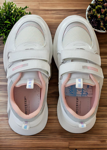 Білі всесезонні кросівки для дівчинки 3737w Weestep