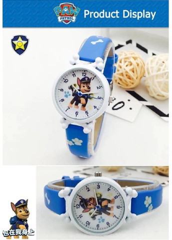 Дитячий наручний годинник для дітей дівчаток хлопчиків з персонажем Чейз щенячий патруль (476074-Prob) Синій Unbranded (276249316)