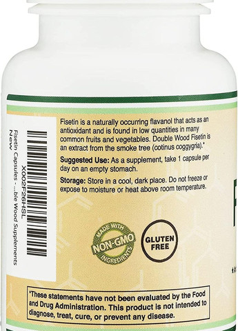 Фізетин Double Wood Fisetin 100 mg, 60 capsules Double Wood Supplements (261765759)