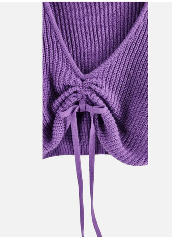 Фиолетовый демисезонный вязаный женский свитер (56331) xs фиолетовый H&M