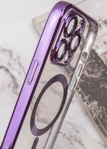 Хромовий чохол TPU Chrome Magnetic із захистом камери для Apple iPhone 14 Pro Max (6.7") з MagSafe Purple No Brand (278643208)