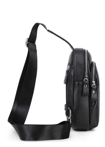 Мужской черный кожаный слинг на плечо A25F-1922A Tiding Bag (277963140)