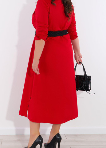 Червона сукні великіх розмірів стильне плаття сорочка (542831)110167-531 Lemanta