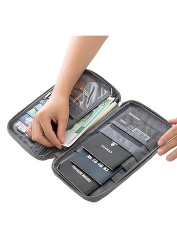 Набір тревел-кейсів органайзерів для зберігання перевезення транспортування документів 2 шт (474660-Prob) Сірий Unbranded (259294337)