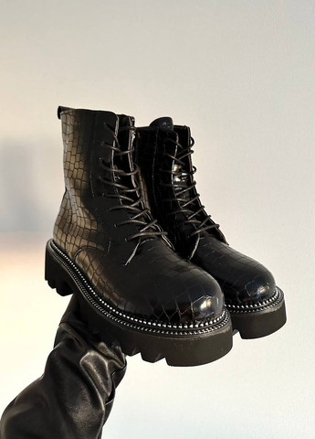 Черные повседневные, кэжуал осенние ботинки Vakko