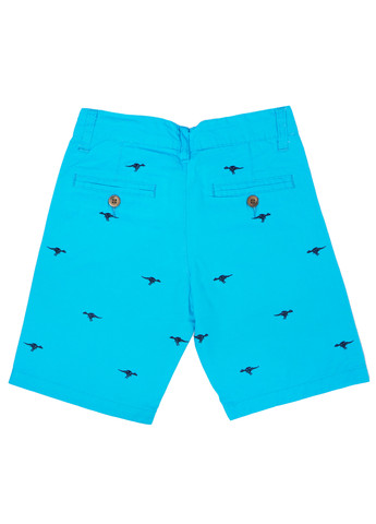 Котонові шорти для хлопчика з вишивкою динозаврів 128 блакитний Fashion (257866831)