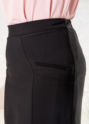 Черная повседневный однотонная юбка No Brand карандаш