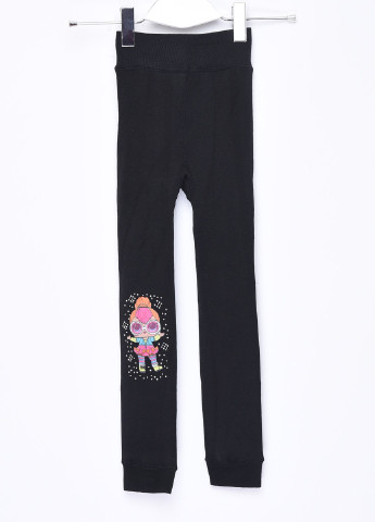 Лосіни дитячі для дівчинки на флісі чорного кольору розмір 70 Let's Shop (256915198)