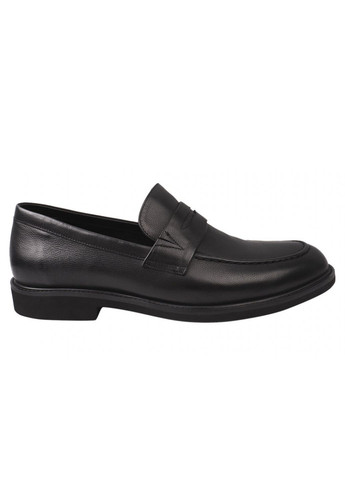 Черные туфли лоферы мужские из натуральной кожи, на низком ходу, цвет черный, Basconi