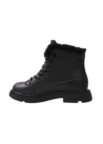 ботинки женские на платформе из натуральной кожы, черные, Berkonty