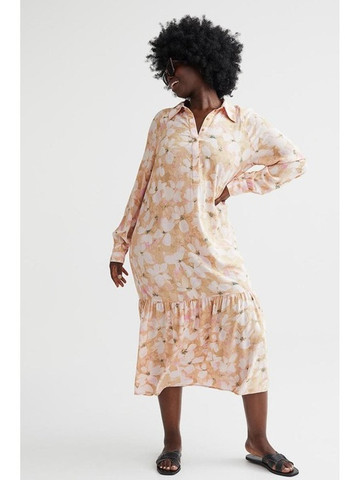 Комбінована повсякденний сукня-сорочка з малюнком H&M з квітковим принтом