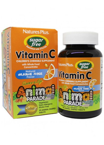 Nature's Plus Animal Parade, Vitamin C sugar free 90 Chewable Tabs Orange Natures Plus (256720814)