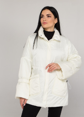 Молочна демісезонна куртки весняні жіночі стильні SK