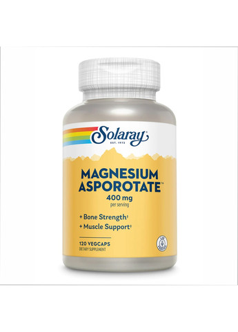Magnesium Asporotate 400mg - 120 vcaps Solaray (270937440)