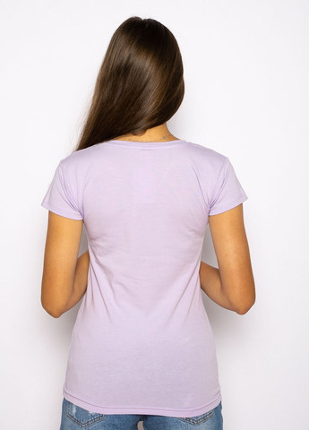 Бузкова літня футболка жіноча базова (бузковий) Time of Style
