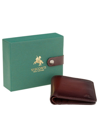 Кожаный мужской кошелек AT56 David c RFID (Burnish Tan) Visconti (269994097)