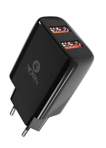 Мережевий зарядний пристрій Ridea RW-21011 Element Duo 2.1 A 10.5W Чорний No Brand (269903708)