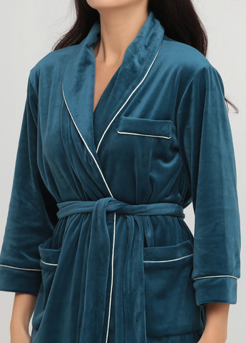 Халат женский велюровый с кантом Изумруд Maybel (257782261)