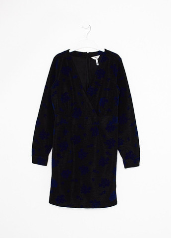 Чорна сукня демісезон,чорний в сині візерунки, Object