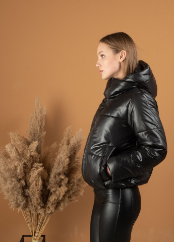 Чорна демісезонна модні жіночі куртки осінні від виробника SK