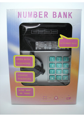Сейф скарбничка банкомат електронна з купюроприймачем звуковими ефектами та кодовим замком затягує купюри No Brand (259735690)