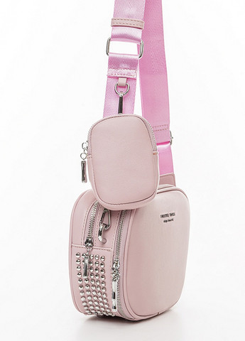 Жіноча сумка крос-боді + чохол для ключів колір пудровий ЦБ-00222686 Johnny (259786274)