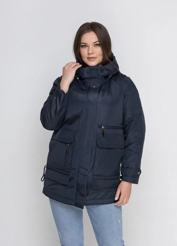 Синяя зимняя зимняя куртка женская большого размера SK