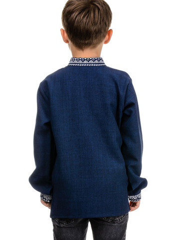 Современная вышиванка для мальчика Орнамент (темно-синий) Golfstream (266990146)
