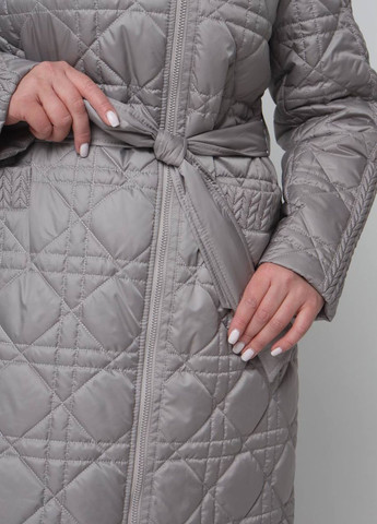 Серая демисезонная женская демисезонная куртка большого размера SK