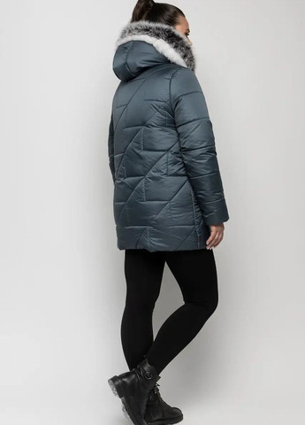 Оливковая зимняя зимняя женская куртка большого размера SK
