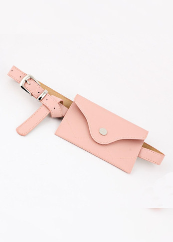 Жіночий класичний пояс-гаманець 0001 рожевий No Brand (277755275)