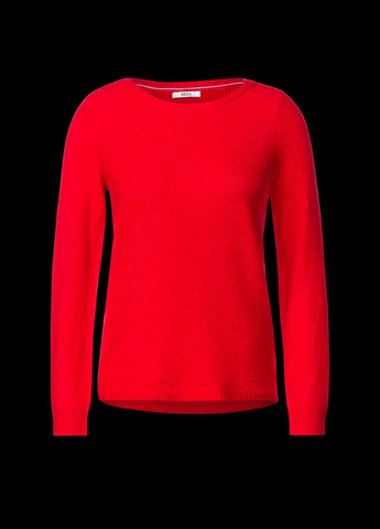 Пуловер женский демисезонный однотонный Красный Cecil (268467464)
