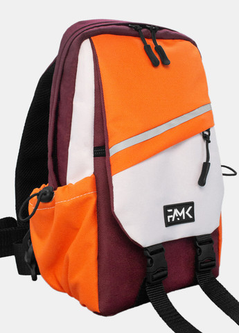 Рюкзак слінг бордовий/помаранчевий Famk (257329919)